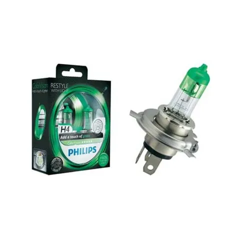 Philips ColorVision ampoules halogènes H4 - Vert