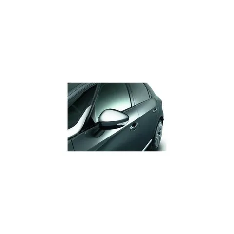 JEU DE 2 COQUILLES DE PROTECTION DE RETROVISEURS EXTERIEUR ASPECT CHROME BRILLANT-DS5