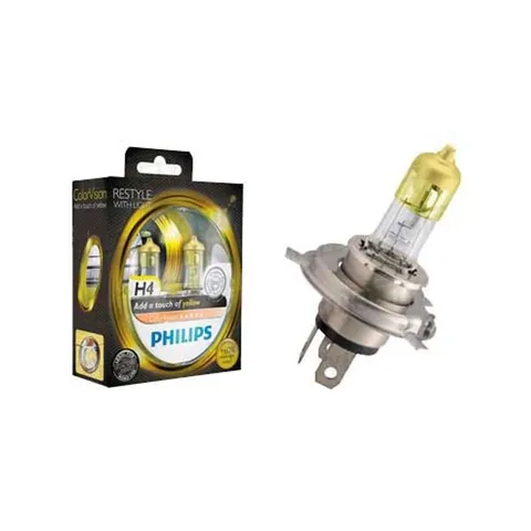 Philips ColorVision ampoules halogènes H4 - Jaune