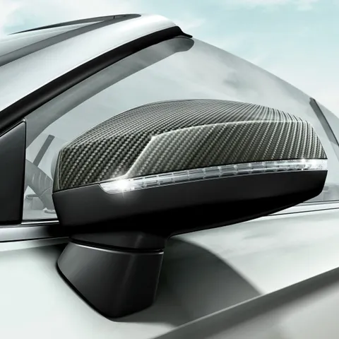 Boîtier de rétroviseur extérieur en carbone, pour les véhicules sans Audi Side Assist