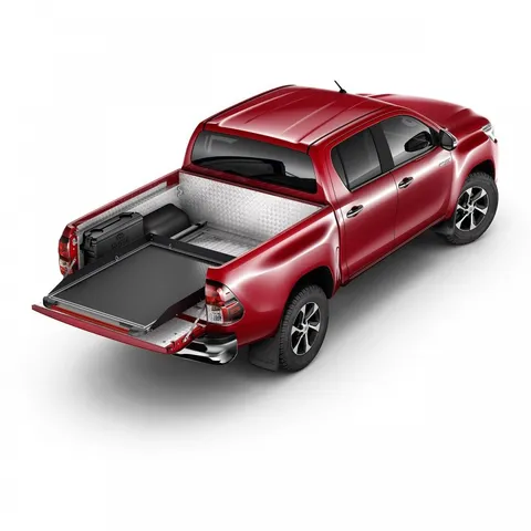 Plateau de benne coulissant SANS contours ET compatible AVEC protections de benne en plastique - HILUX DC 2016