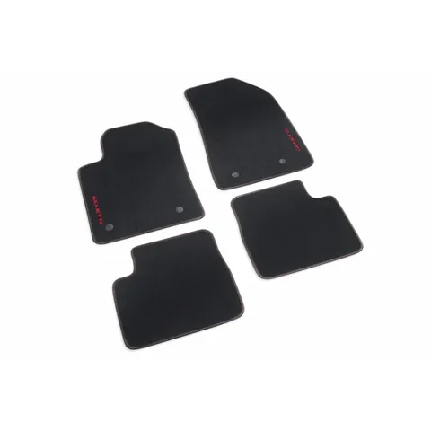 Surtapis en moquette noir bords rouges pour Giulietta