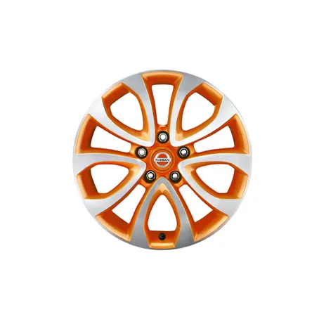 Jante alliage 17" ATO Orange Diamond Cut avec capsule centrale intégrée