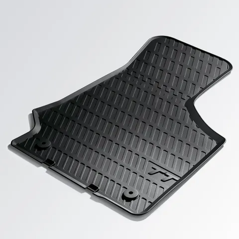 Tapis de sol en caoutchouc pour l'avant, noir