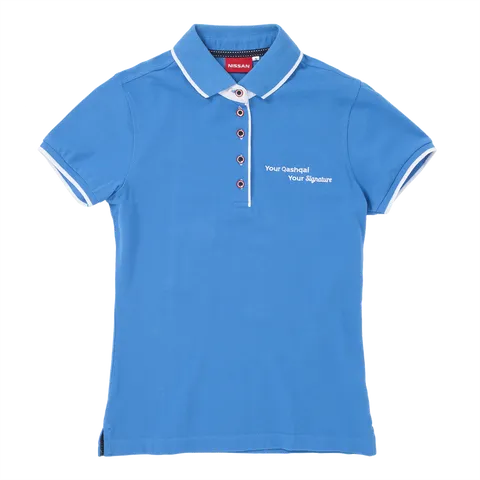Polo femme QASHQAI bleu Taille M