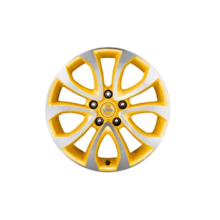 Jante alliage 17" ATO Jaune Diamond Cut avec capsule centrale intégrée