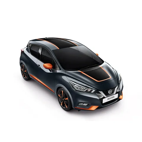 Sticker Sport Noir et Orange Capot