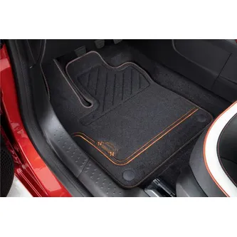 tapis de sol textile premium rouge flamme