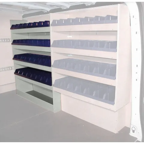 Casier avec Bacs Avant Droit Tous Volumes (L:104 x P:31 x H:126)