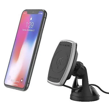 chargeur smartphone magnétique à induction sur pare-brise