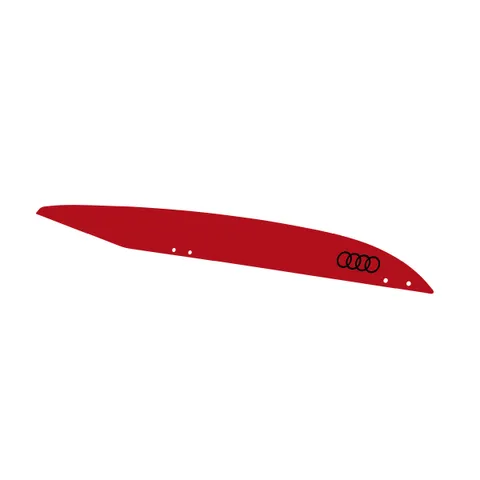 Films décoratifs en rouge tango pour coffre à skis et à bagages, 430 l