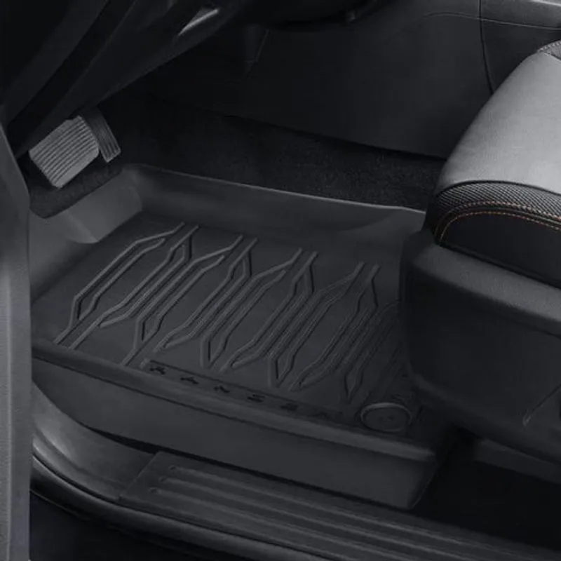 TAPIS DE SOL EN CAOUTCHOUC  TYPE À REBORDS AVEC BORDS SURÉLEVÉS AVANT ET ARRIÈRE NOIR FORD