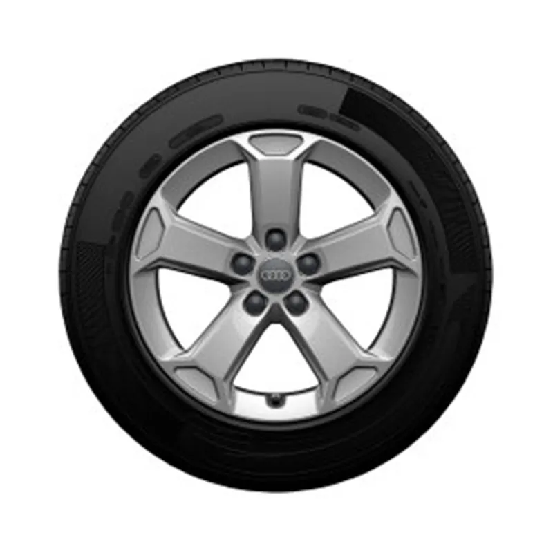 4 ROUES COMPLÈTES HIVER À 5 BRANCHES AU DESIGN LATUS ARGENT BRILLANT, 7 J X 17, 215/55 R 17 94V, GAUCHE AUDI