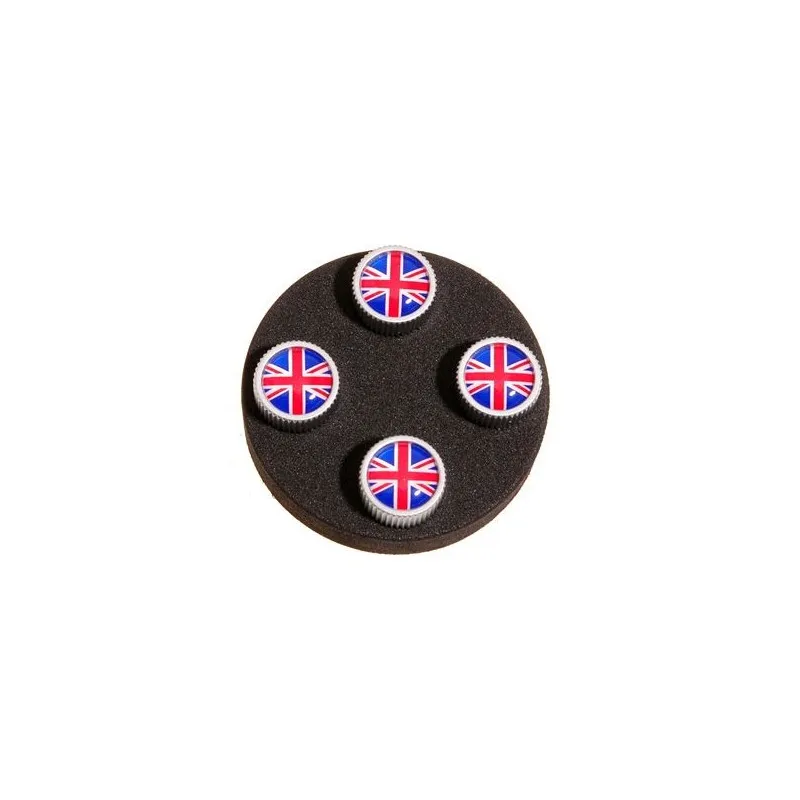 CAPUCHONS DE VALVE ORNÉS – UNION JACK JAGUAR