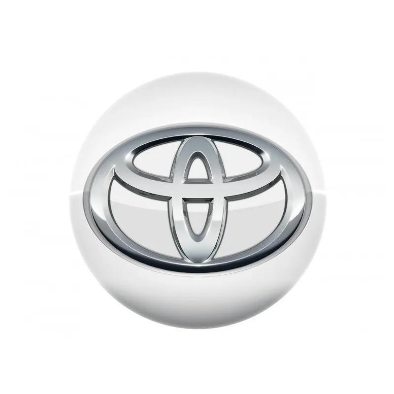 GRAND CENTRE DE JANTE BLANC PUR LOGO CHROMÉ - YARIS 2017 TOYOTA