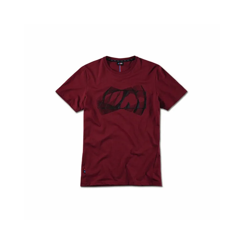 T-SHIRT LOGO BMW M BORDEAUX, HOMME