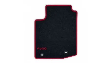 JEU DE TAPIS AVANT ET ARRIÈRE - VELOURS ANTHRACITE 520G/M² CONTOUR ROUGE CHILIEN TOYOTA