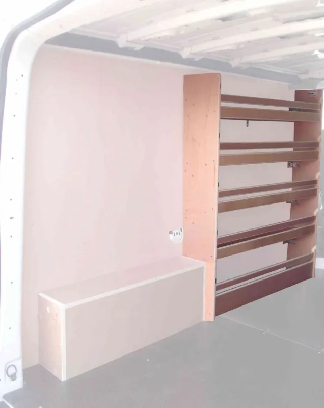 CASIER SANS BACS AVANT GAUCHE TOUS VOLUMES (L:104 X P:31 X H:126) NISSAN