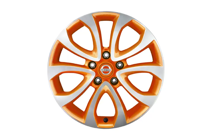 JANTE ALLIAGE 17" ATO ORANGE DIAMOND CUT AVEC CAPSULE CENTRALE INTÉGRÉE NISSAN