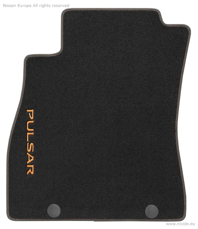 TAPIS DE SOL VELOURS AVEC SURPIQÛRES ORANGE NISSAN