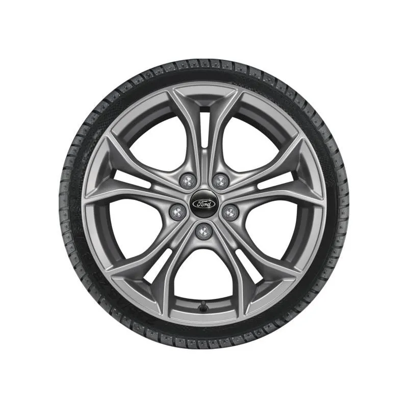 ROUE COMPLÈTE HIVER ALLIAGE 17 MODÈLE À 5 X 2 BRANCHES EN Y ARGENT FORD