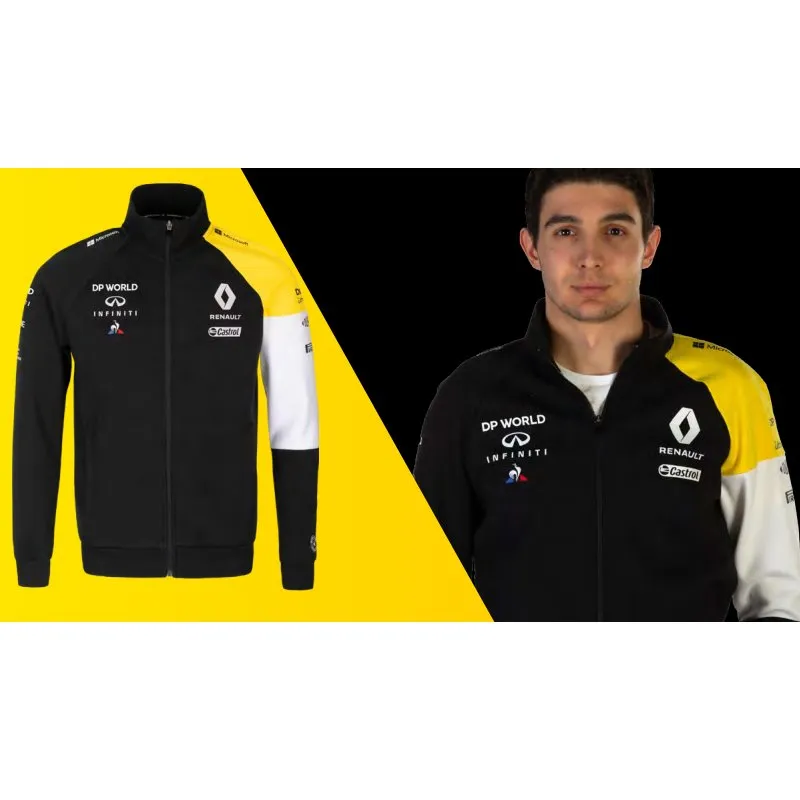SWEAT MOLLETON ZIPÉ NOIRE POUR HOMME RENAULT