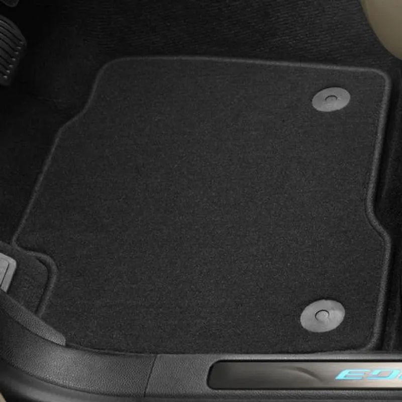 TAPIS DE SOL EN VELOURS AVANT ET ARRIÈRE NOIR FORD