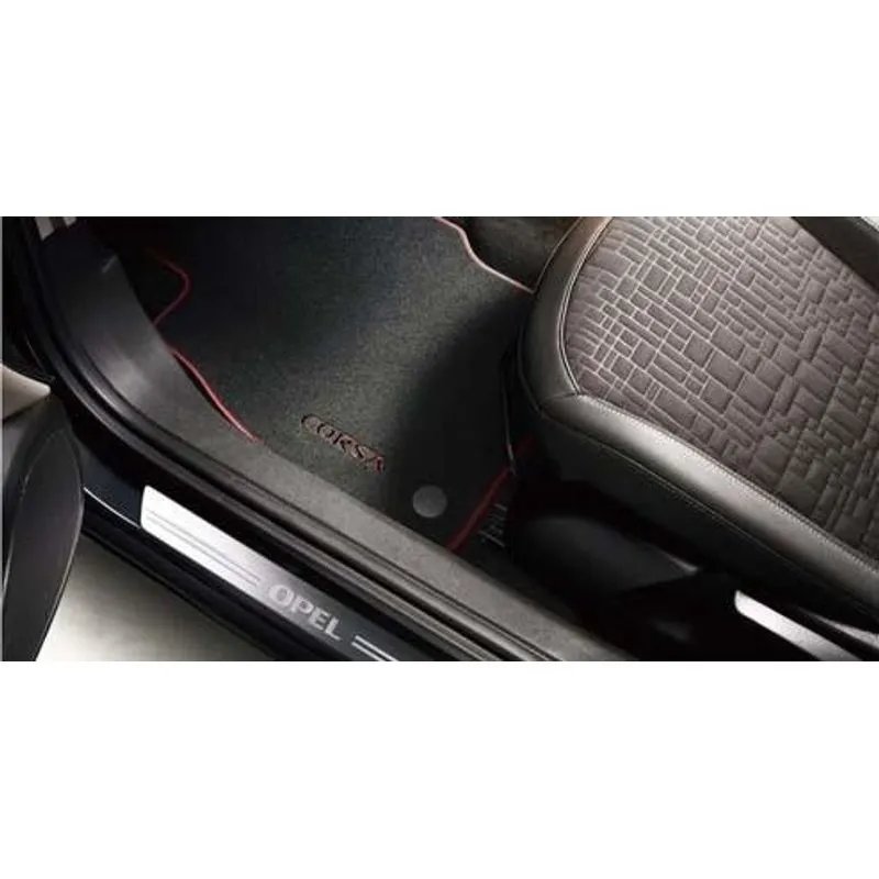 TAPIS DE SOL VELOURS - NOIRS/ROUGE OPEL
