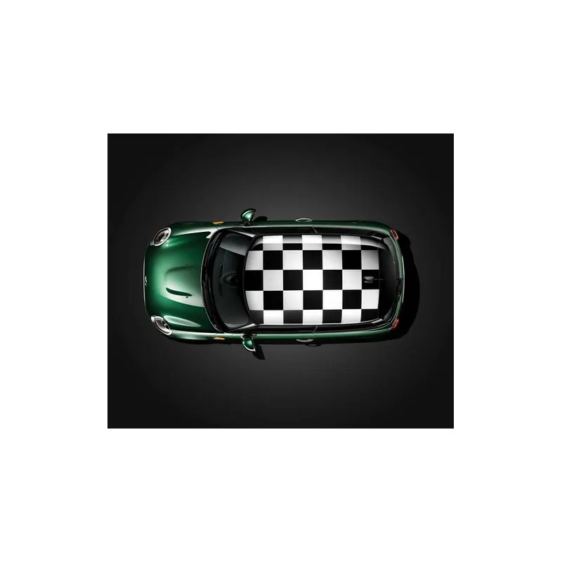 DÉCOR DE TOIT DRAPEAU À DAMIER (NOIR) - HATCH 3 PORTES (F56) MINI