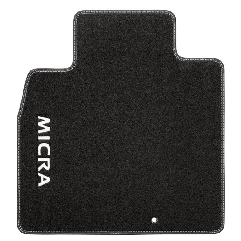 TAPIS DE SOL VELOURS PERSONNALISÉ (LOGO + SURPIQURES BLANC ARCTIQUE) NISSAN