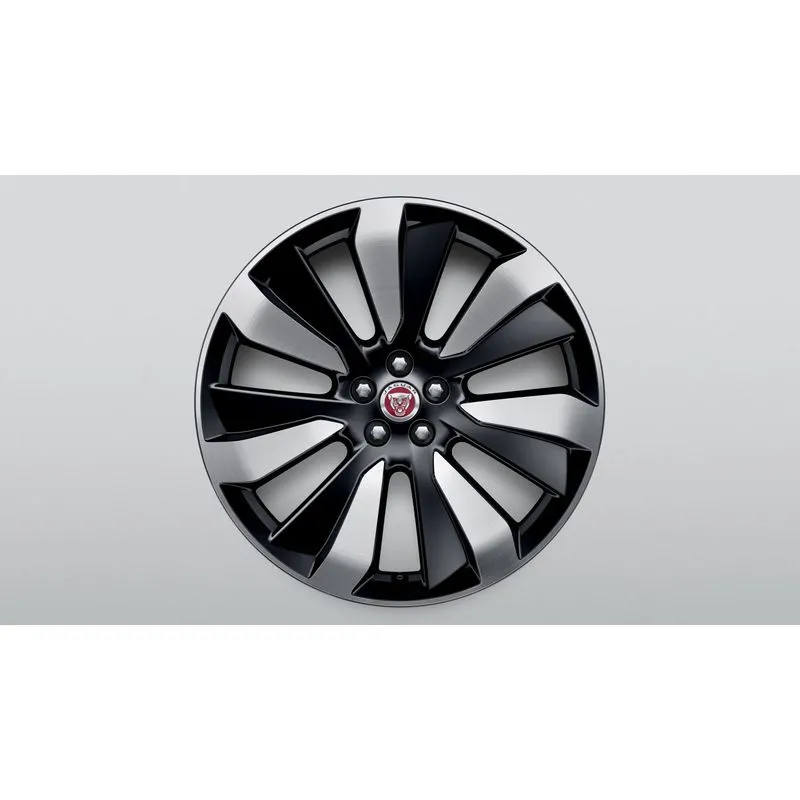 JANTE EN ALLIAGE 21 À 7 BRANCHES STYLE 7024 FINITION GLOSS BLACK DIAMOND TURNED JAGUAR