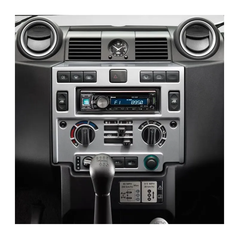 ENJOLIVEUR DE CONSOLE CENTRALE - INDUS SILVER POUR DEFENDER LAND ROVER