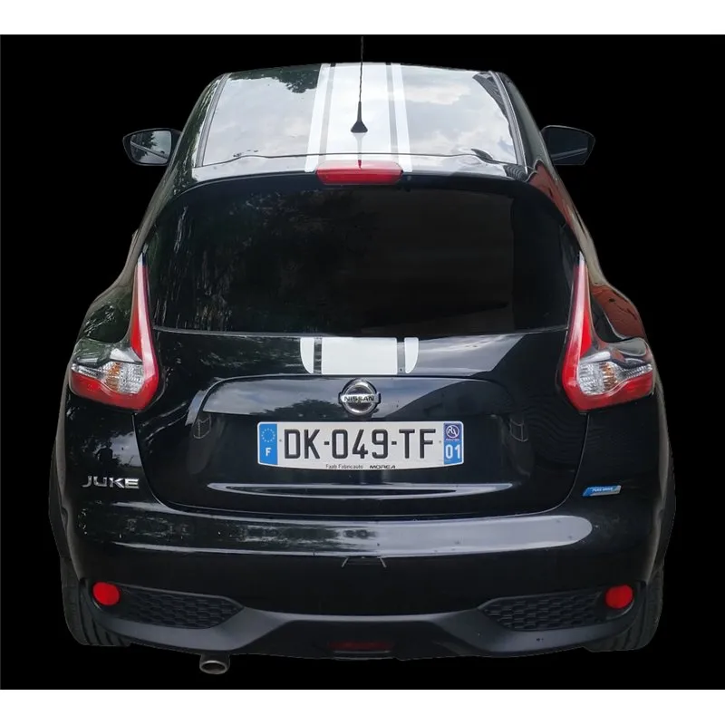 STICKER TRIPLE BANDE CENTRALE BLANC BRILLANT NISSAN
