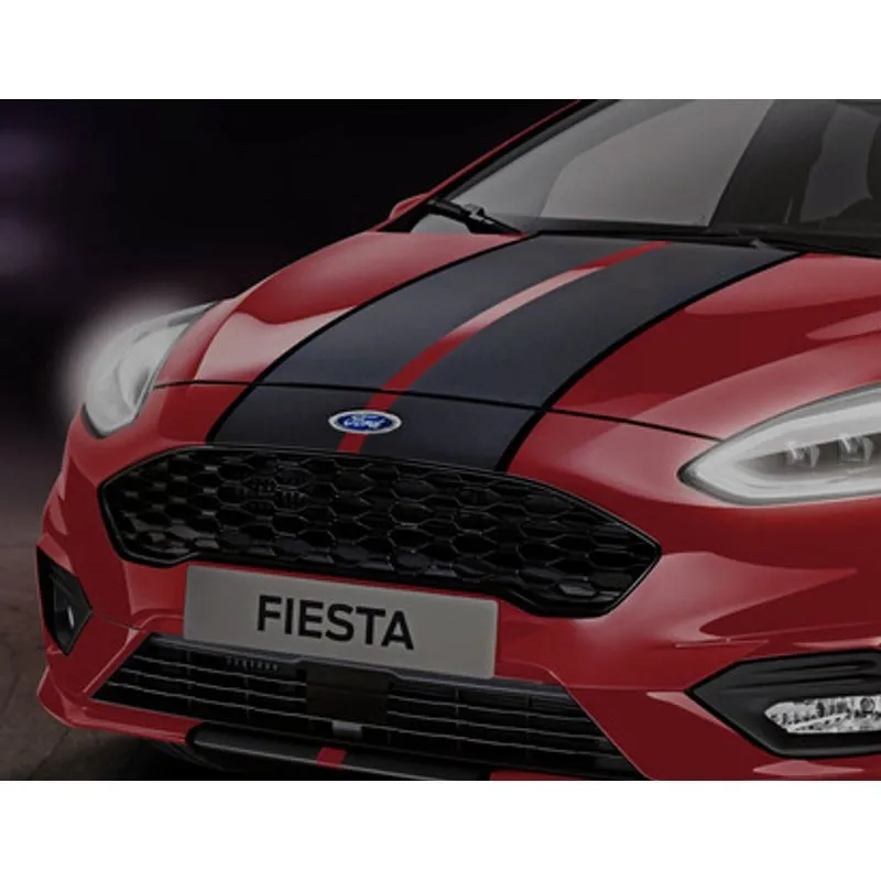 BANDES DÉCORATIVES POUR CAPOT MOTEUR, NOIR MAT / NOIR BRILLANT FORD