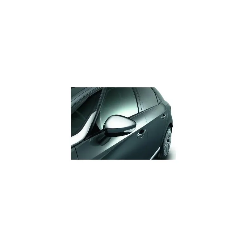 JEU DE 2 COQUILLES DE PROTECTION DE RETROVISEURS EXTERIEUR ASPECT CHROME BRILLANT-DS5