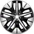 JANTE EN ALLIAGE 19" AVANT, MODÈLE À 5 BRANCHES, ABSOLUTE BLACK ET BRIGHT MACHINED FORD