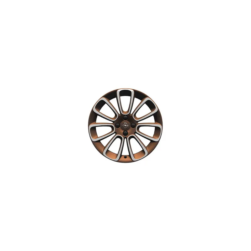 JANTE ALLIAGE 17", DESIGN « ROULETTE » BICOLORE COPPER/WHITE MY FIRE POUR ADAM OPEL