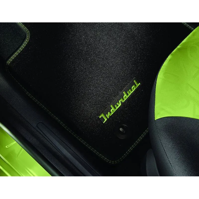 KA TAPIS DE SOL EN VELOURS ARRIÈRE NOIR AVEC SURPIQÛRE VERTE 2008-2016 FORD
