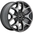 JANTE EN ALLIAGE 17" MODÈLE À 6 BRANCHES, MACHINED CARBONIZED GREY FORD