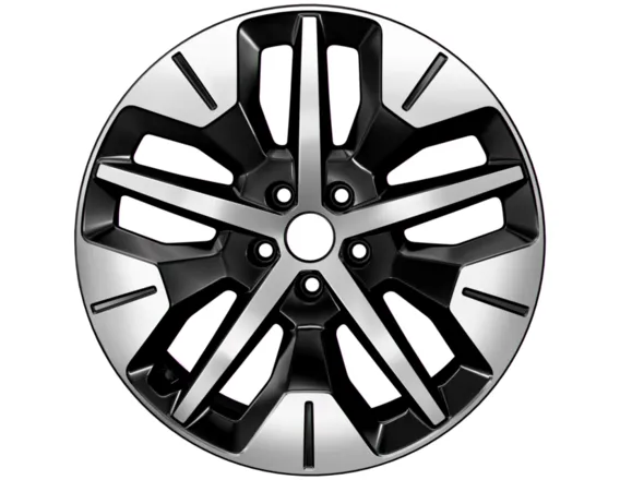 JANTE EN ALLIAGE 19" AVANT, MODÈLE À 5 BRANCHES, ABSOLUTE BLACK ET BRIGHT MACHINED FORD