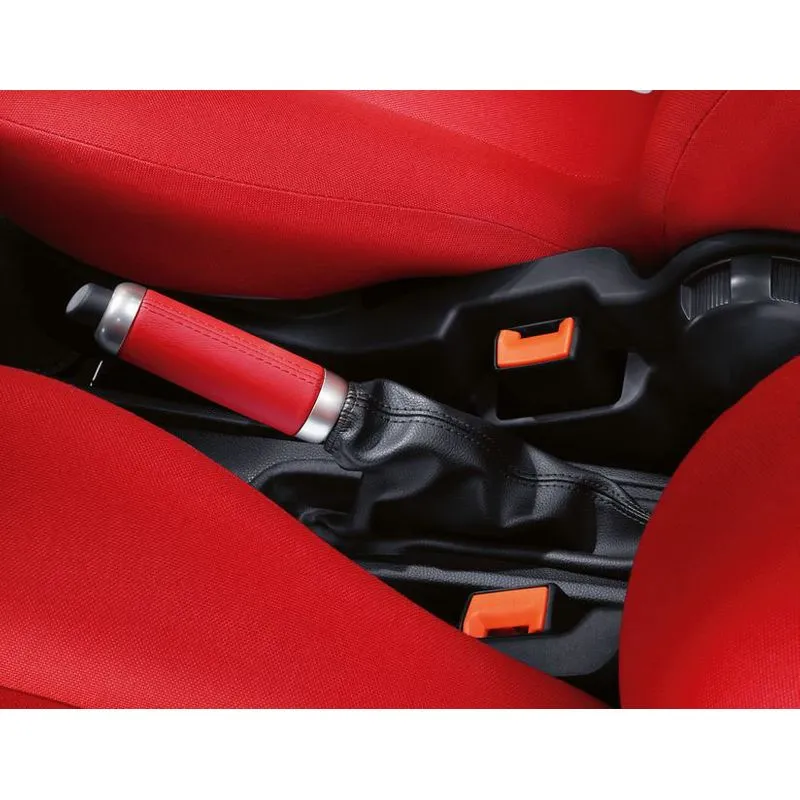 KA POMMEAU DE FREIN À MAIN ROUGE SUNRISE AVEC INSERTS CHROMÉS MATS 2008-2016 FORD