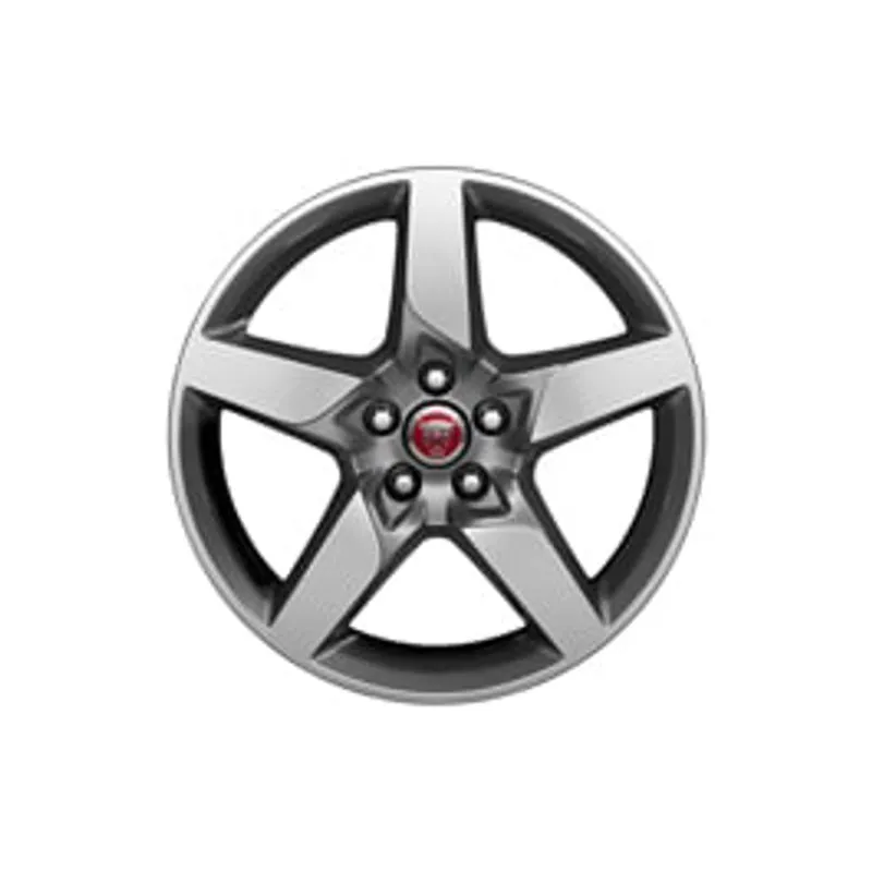 JANTE EN ALLIAGE - 18 STYLE 5030 5 BRANCHES FINITION MID SILVER DIAMOND TURNED ARRIÈRE JAGUAR
