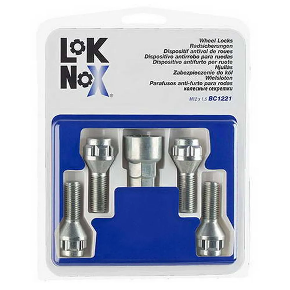4 VIS ANTIVOL LOKNOX M12X1.5/ 60°/ LONG. 29.5MM/ Ø17/19MM