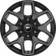 JANTE EN ALLIAGE 17" MODÈLE À 6 BRANCHES, MACHINED CARBONIZED GREY FORD