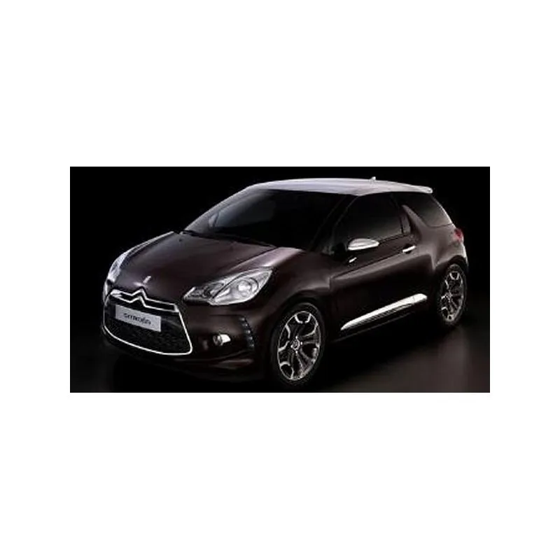 JEU DE 4 BAGUETTES DE PROTECTION DE BAS DE CAISSE ASPECT CHROME DS3