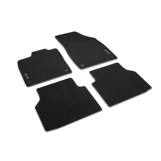 TAPIS DE SOL TEXTILES AVANT ET ARRIÈRE, NOIR/GRIS, HAUT DE GAMME AVEC MONO VW