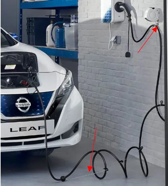 ENROULEUR MURAL POUR CÂBLE DE RECHARGE NISSAN