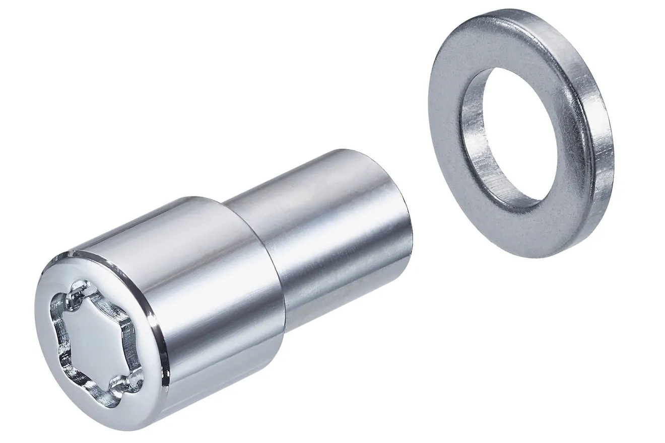 4 ECROUS ANTIVOL SU MCGARD M12X1.5/ PLAT/ LONG. 24/44.5MM/ Ø21MM