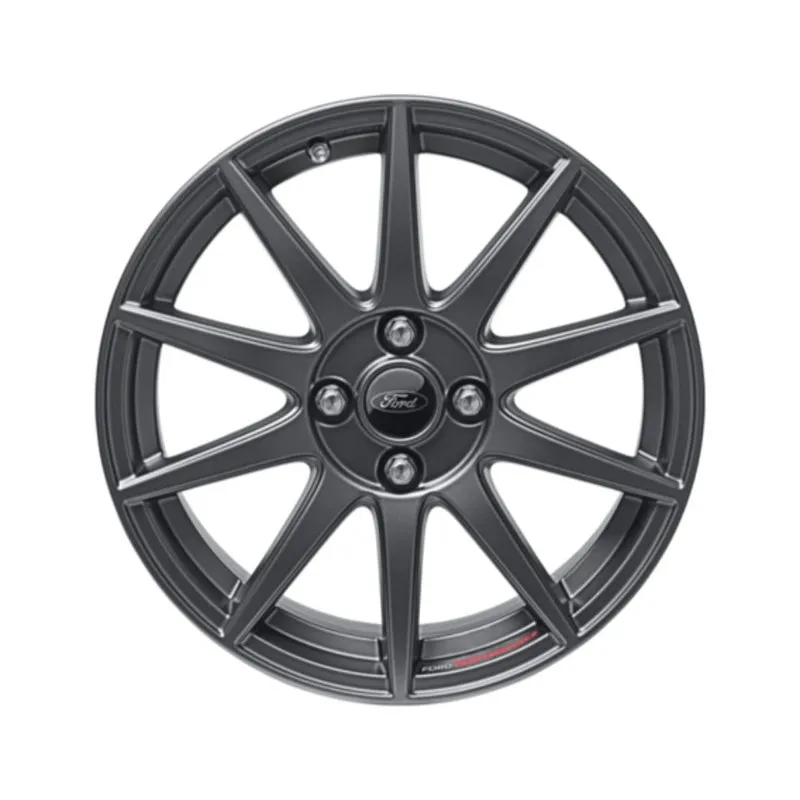 JANTE PERFORMANCE 17" ROUE COMPLÈTE HIVER FLUOTOURNÉE LÉGÈRE AVEC LOGO FORD PERFORMANCE, 10 BRANCHES, MAGNETITE MAT
