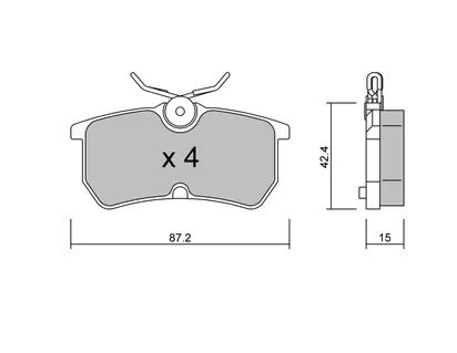KIT DE PLAQUETTES DE FREIN ARRIÈRE FORD PERFORMANCE CORSA 114 (UTILISATION SUR CIRCUIT) TAROX®*